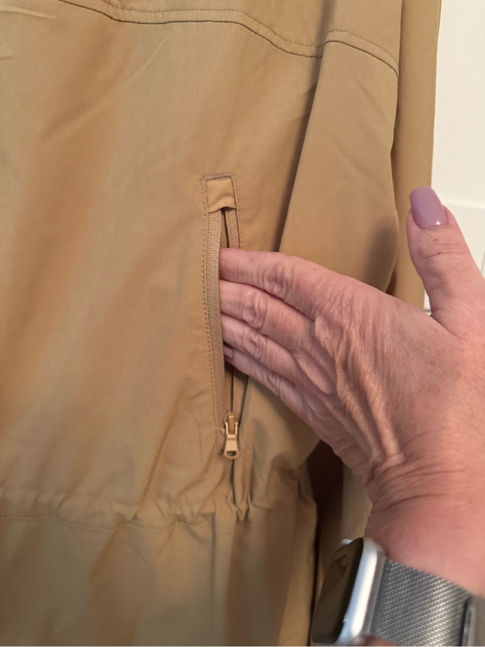Old Navy Tan Tech Gear Quick Dry Active Drawstring Jacket, XL - Picture 6 of 11